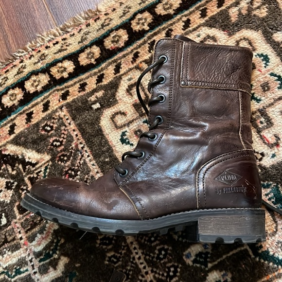 Palladium Leather Lace up Combat Boots sz 37 - Picture 7 of 12